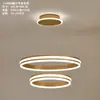 Luminária de Jantar Lustre Atmosfera Simples Moderna Nórdico Luz Luxo Arte Anel Bar Casa Sala de Estar Lâmpadas led