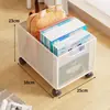 Caja de Almacenamiento de Libros de Gran Capacidad con Ruedas, Móvil, Cesta de Almacenamiento para Mochila de Estudiante de Secundaria, Caja Organizadora de Libros para Salón de Clases