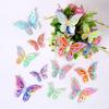 Papel Tapiz Decorativo Estéreo Mariposa Recortada en 3D Transfronteriza Doble Capa Textura Metálica Mariposa Simulada Mixta Pegatina de Pared