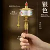 Rueda giratoria manual de estilo tibetano con cuentas de colores, un tambor giratorio de mano, un cubo dorado giratorio, una decoración para el hogar, un adorno de mesa