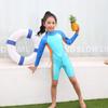 Traje de buceo cálido de una pieza para niños y niñas, traje de baño de manga larga con protección solar de 2,5 mm