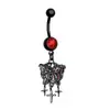 Piercing de Ombligo Nuevo Murciélago Venta al por Mayor Transfronterizo Europeo y Americano Personalizado Forma de Serpiente Moda Nicho Calavera Joyería para Ombligo
