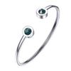 Pulseira Feminina Personalizada Simples de Aço Inoxidável com Fio Mais Vendida da Amazon Cross-Border com Pedra Natalícia de Dezembro Pulseira em Estoque