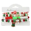 Pulsera de Navidad Pulsera de Cuentas Transfronteriza Muñeco de Nieve Árbol de Navidad Anciano Astas Colgante de Regalo Pulsera Venta al por Mayor
