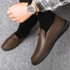 Comercio exterior al por mayor primavera 2025 nueva moda casual versátiles zapatos de cuero para hombre suela de gel cuero completamente suave zapatos de hombre