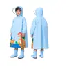 Capa de chuva infantil para alunos do ensino fundamental com ilustrações de desenhos animados, proteção completa contra chuva forte, adequada para escola e passeios, aba grande, resistente a rasgos, poncho impermeável