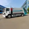 Caminhão compactador de lixo híbrido plug-in de 10 metros cúbicos, equipado com coleta de chorume e veículo de saneamento para coleta e transporte de resíduos de rua municipais