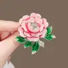 Broche Exquisito de Flor de Peonía de Alta Gama, Ramillete Clásico Estilo Chino, Alfiler Elegante, Accesorio Floral para Qipao y Hanfu