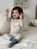 Ropa Infantil Estilo Coreano Otoño 2025 Otoño e Invierno Pijamas de Bebé Ropa de Casa para Niñas Conjunto Rosa