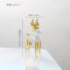 Ciervo de cristal Zibo, productos de vidrio para animales, artesanías famosas en Internet, adornos, pequeño ciervo rosa, decoración, regalo de escritorio para el hogar