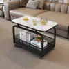 Mesa de Centro de Ardósia de Luxo Leve para Sala de Estar, Novo Modelo para Uso Doméstico, Mesa Pequena Retangular Móvel Simples, Mesa de Chá, Outros