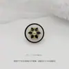 Botones Metálicos Redondos Transparentes con Flor de 11 mm para Camisas, Tops de Mujer, Vestidos, Botones de Cuello Trasero, Venta al por Mayor
