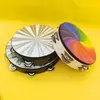 Tambor Láser de Doble Fila Orff 8 pulgadas 10 pulgadas Panderetas Instrumento de Percusión Infantil Performance Panderetas de Palmas al Aire al por Mayor