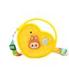Moda Pêssego Coração Caverna Bolsa Pequena Amor Crossbody Bolsa de Armazenamento Portátil Bolsa de Moedas de Silicone Cosmético