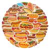 55 Pegatinas de graffiti de hot dogs decorativas para patinete, cuaderno, bricolaje, pegatinas de dibujos animados, fabricantes, venta al por mayor