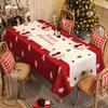Mantel Navideño Impermeable y a Prueba de Aceite Sin Lavado Mantel Anti-quemaduras Ambiente de Año Nuevo Mantel para Mesa de Centro Mantel Temático Festivo