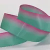 Nueva Cinta de Poliéster Arcoíris de Doble Cara de 2.5 cm con Lazo de Cinta de Color Gradiente por Transferencia Térmica para Accesorios de Ropa