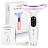 Nuevo Masajeador de Cuello de Luz de Siete Colores con Vibración y Temperatura Constante para Cuidado de Arrugas en el Cuello, Masaje Facial y Tratamiento de Belleza