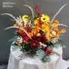 Arreglos Florales de Boda Estilo Bosque, Macetas Colgantes, Flores de Seda, Decoraciones de Pasillo, Decoraciones para la Ceremonia de Entrega del Coche de Boda, Escaparates, Plantas Verdes