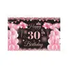 Nuevo Fondo de Tela para Fiesta de Cumpleaños Impresión HD Globos Rosas Corazones Decoración de Festival Tela de Fondo