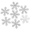 Tecido Embossado Ultrassônico com Pedaços de Glitter em Formato de Floco de Neve Decoração de Natal para Presilhas de Cabelo DIY, Acessórios para Headwear, Cartões de Cumprimento, Capas de Celular