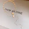 Set de Collar con Colgante de Flor de Esmalte de Cristal de Colores Transfronterizo Europeo y Americano Moda Cadena para Clavícula Estilo Minimalista Collar para Mujeres
