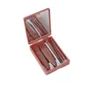 Traje de viaje portátil de fábrica de 5 brochas cosméticas con espejo, brocha para polvos, brocha para base, brocha para sombras de ojos, herramientas de maquillaje