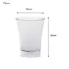 En stock taza cuadrada taza redonda múltiples tazas de postre taza para pudín taza para mousse plato cuchara de plástico desechable Amazon
