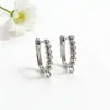 Pendientes de Bola Lisa en Forma de U Simples y Elegantes Accesorios Chapado en Cobre 18K Ganchos para Orejas Clips para Orejas Pendientes de Perla Joyería DIY para Mujeres