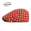 Gorra Retro de Puntos Estilo Japonés para Mujer, Boina Reversible de Punto, Gorra de Béisbol Versátil que Reduce la Edad, Moderna