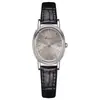 Reloj de Cuarzo Ovalado Vintage para Mujer, Esfera Dorada Minimalista, Correa de Cuero Marrón, Elegante Reloj de Pulsera para Dama