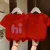 Camiseta de Manga Corta de Algodón Puro para Niñas de Verano con Estampado de Dibujos Animados, Camisa Casual de Media Manga Suelta, Cómoda y Versátil para Niños