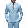 Exportación Transfronteriza Talla Europea de Amazon para Hombre Traje Casual de Doble Botonadura Chaqueta de Traje Formal de Negocios para Hombre