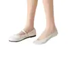 Calcetines tobilleros finos invisibles de primavera y verano para mujer, antideslizantes de silicona, sin deslizamiento en el talón, calcetines tobilleros cortos, transpirables de seda helada, versátiles y se pueden cortar a cualquier tamaño