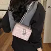 Bolsa Caixa Estilo Chanel Temperamento Estilo Coreano Nicho Novo Estilo Versátil Estudante Deslocamento Diário Bolsa Transversal com Corrente