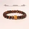 Colección de Pulseras de Loto con Cuentas de Madera 2025 Nuevas Pulseras Estilo Chino para Niñas Zen Nicho Retro Joyería Hecha a Mano Mejores Amigas