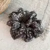Novos Scrunchies de Alta Qualidade da Série Flor de Caju para Mulheres, Tamanho Grande, Tecido, Estilo Leve de Luxo, Scrunchies Retrô, Scrunchies de Rosca, Cordas de Cabelo