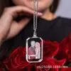 Temu Xiyin Dropshipping Transfronteiriço Colar com Cristais Incrustados 2D/3D para Mulheres e Homens Pingente Pingente de Cristal K9