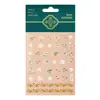 Redanco5D Embutido Popular Ouro e Prata Adesivos para Unhas Árvore de Natal Floco de Neve Adesivos Estéreo para Unhas Dr1568