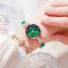 2023 nuevo reloj de moda para mujer con números romanos incrustados de diamantes y esmeraldas, trémolo transfronterizo superventas