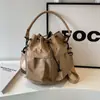 Bolsa de Cubo con Cordón de Gran Capacidad Transfronteriza Modelo Nuevo 2026 Bolso Cruzado Multibolsillo Bolso de Tela Ligero Casual Mochila