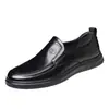 Zapatos de Vestir para Hombre Cabeza de Viejo Otoño Mocasines Cabeza de Viejo Piel de Vaca de Capa Superior Cuero Genuino Zapatos de Suela Suave SN60610