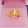 Anillo de amor multilínea chapado en oro de latón al por mayor Joyería de imitación de oro chapado para mujer puesto en feria de mercado nocturno suministro