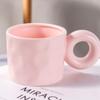 Taza Enorme Asequible Especial Patrón Martillado Taza para Desayuno Taza Diaria para Pareja Taza de Agua para Oficina Defecto Mínimo Macaron Simple