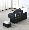 Cama para lavar cabelo de barbearia salão de beleza salão de beleza lavatório de cerâmica cama de enxágue sofá semi-reclinável estilo luxo leve cama para lavar cabelo