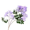 Simulação Flor Jacarandá Lagerstroemia Flor Artificial para Casamento Flor Lilás Simulação Planta Verde Galhos Decorativos para Shopping Center ao Ar Livre Lilás