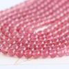 Contas soltas de cristal de morango natural contas redondas semi-acabado bola de morango vermelho DIY acessórios de jóias vendas diretas da fábrica