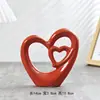 Adorno de Cerámica Moderno Minimalista con Forma de Corazón Hueco, Decoración de Mesa para Sala de Estar Estilo Lujo Ligero, Regalo para San Valentín/Boda