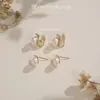 Aretes de Perla y Circonita de Lujo Ligero para Mujer, Pendientes Versátiles de Moda para el Trabajo, Aspecto de Alta Gama, Cobre Chapado en Oro