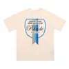 Colección de Camisetas de Manga Corta RHUDE Versión Alta Transfronteriza Vintage Americano Marlboro Streetwear Casual Holgadas para Pareja Cuello Redondo